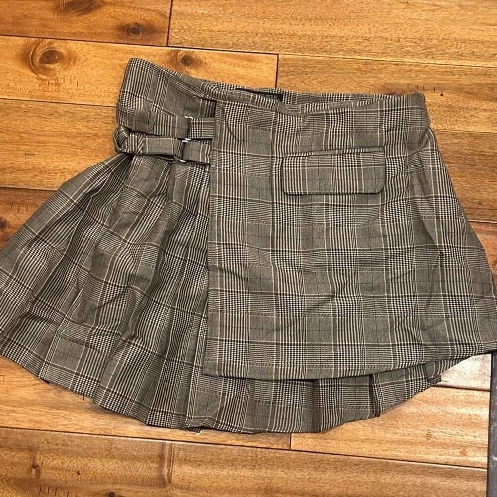 Finesse Women's Brown and Grey Skirt
